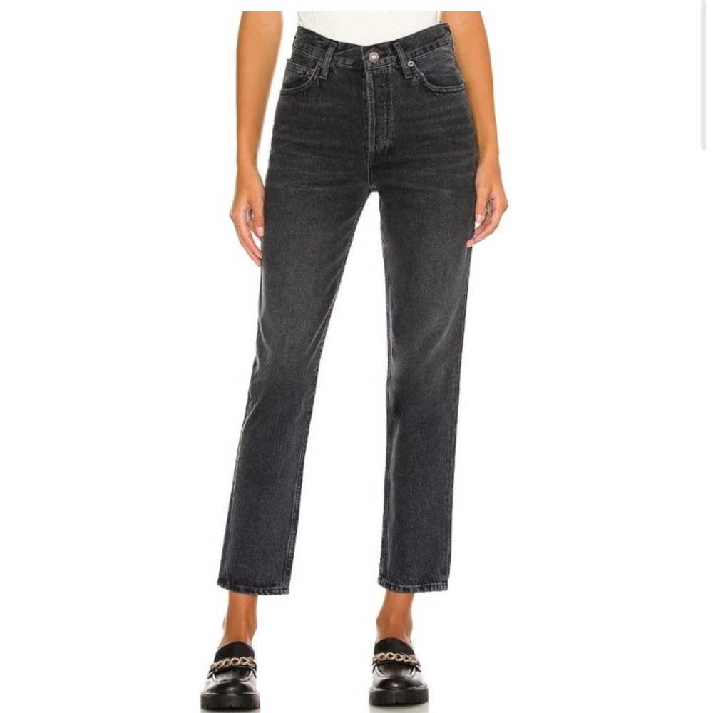 Agolde Riley high rise straight crop
